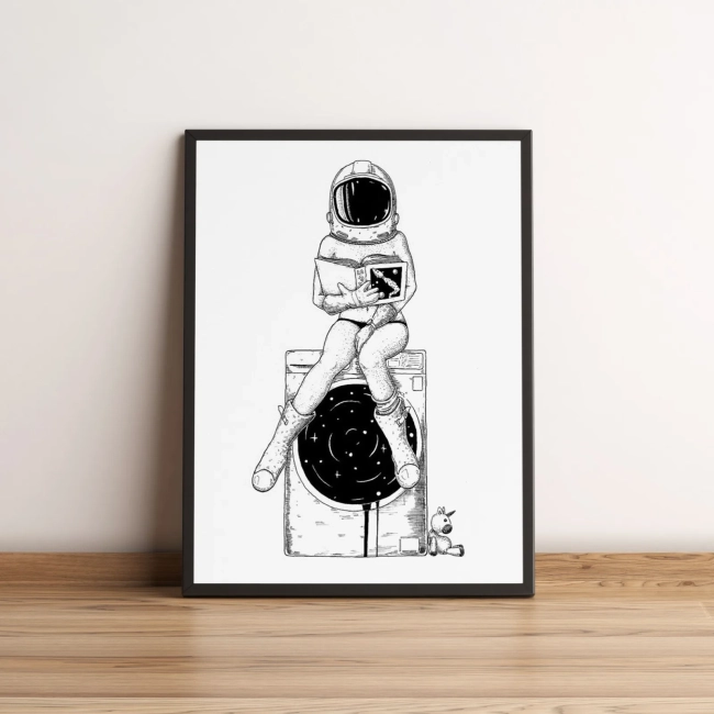Quadro Astronauta Sentado em Máquina Cósmica 2668
