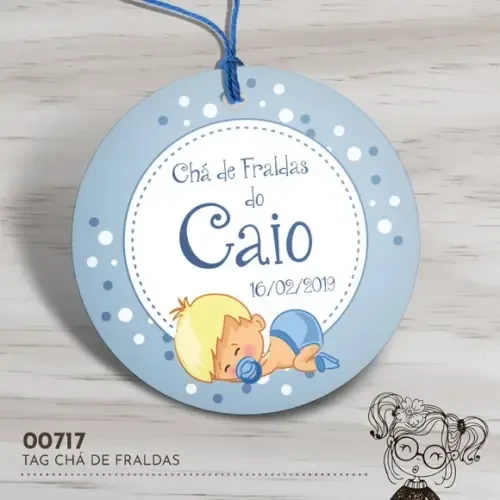 Tag Redonda Chá de Fraldas - 00717