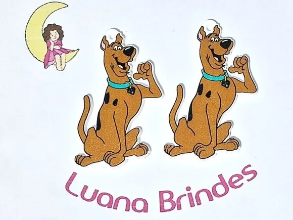 Pingente Scooby-doo Acrílico Pacote com 6 Unidades