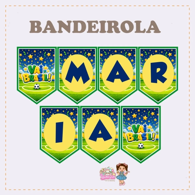 Kit Festa Só Um Bolinho COPA BRASIL - Decoração de Festa