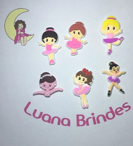 Aplique de Bailarinas Emborrachado Pct C/6 Unidades.
