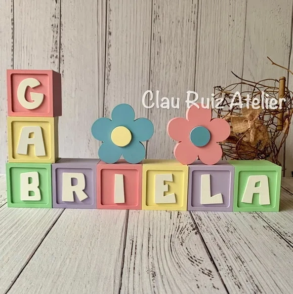Candy Colors - Cubos 6x6cm Ts+ Dupla de Flor
