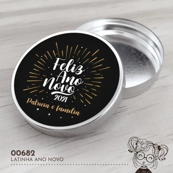 Latinha Adesivada Ano Novo - 00682