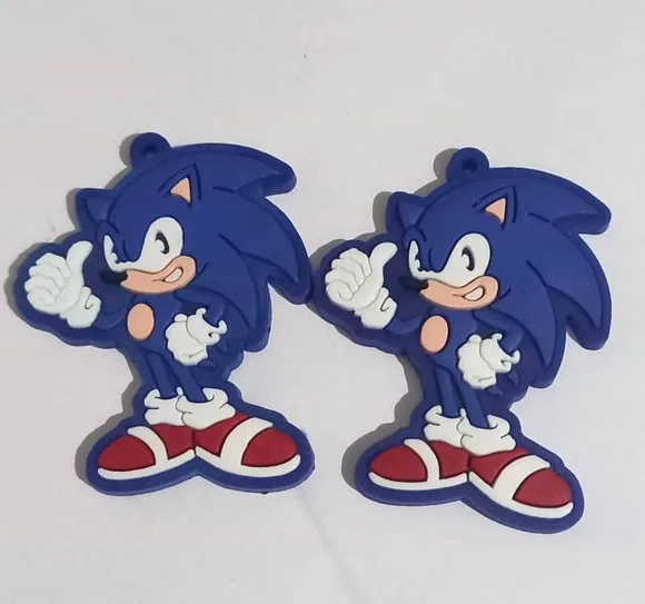 Pingente Sonic Emborrachado Pacote com 4 Unidades