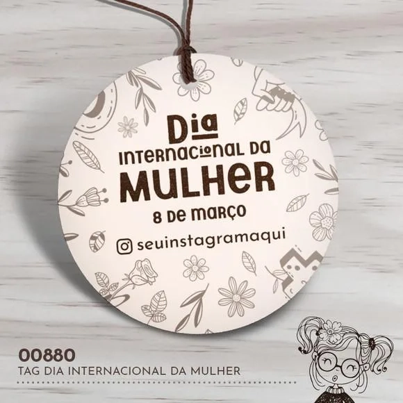 Tag Redonda Dia Internacional da Mulher - 00880