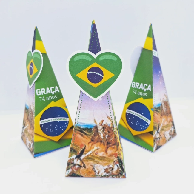 PEGUE E MONTE - Kit Festa BRASIL - Decoração de Festa - Caixinhas Personalizadas