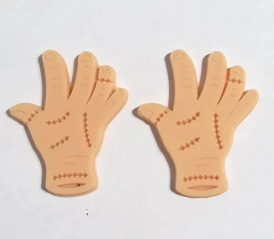 Aplique Mãozinha Emborrachado 3,5cm - 6 Unidades