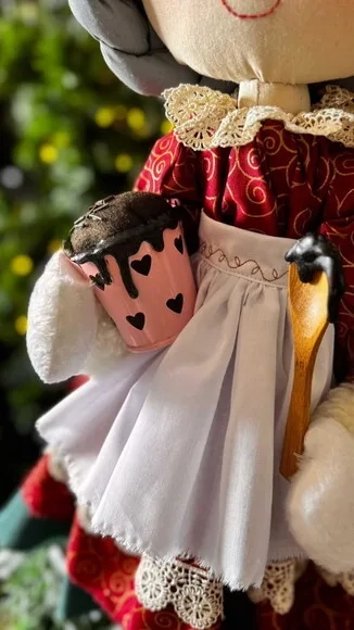 Papai Noel e Mamãe Noel Decorativo