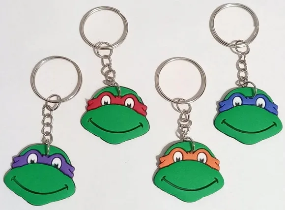 Chaveiro Tartarugas Variados Pacote com 8 Unidades