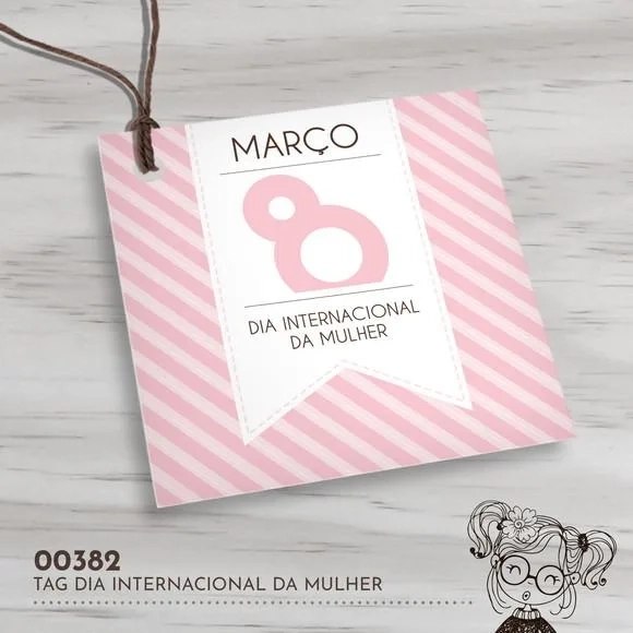 Tag Quadrada Dia Internacional da Mulher - 00382