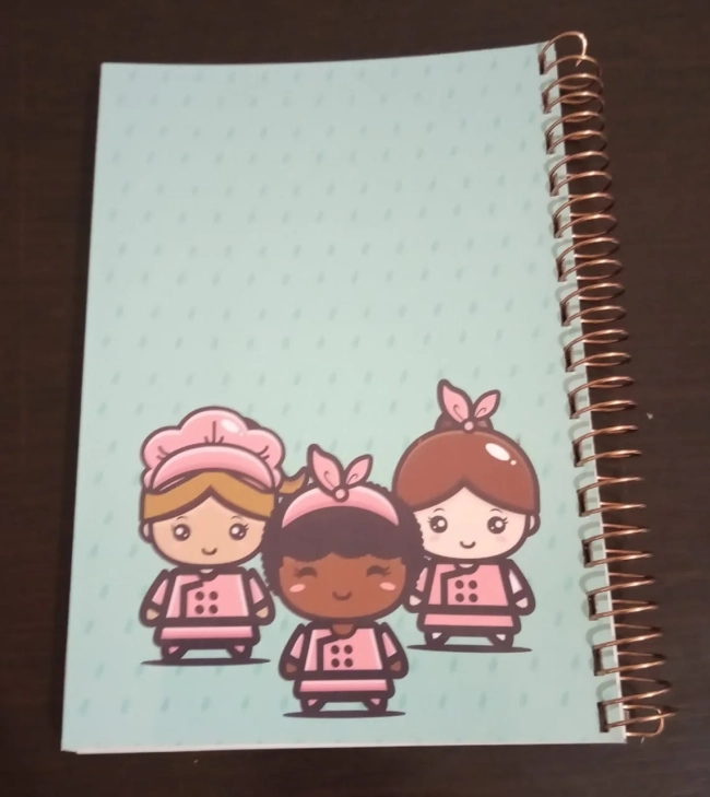 Caderno de receita personalizado