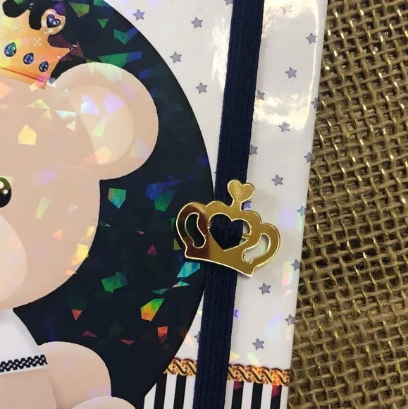 Caderneta de Saúde Personalizada Urso Príncipe Azul Marinho