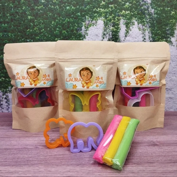 30 Unidades Kit Massinha Zip Lock - Moana Baby - Moana Adulta - Trabalhamos com qualquer tema - Informar tema no chat