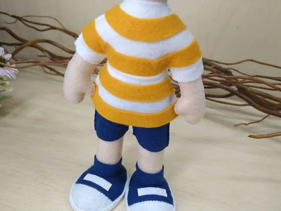 Phineas em feltro - Desenho Phineas e Ferb