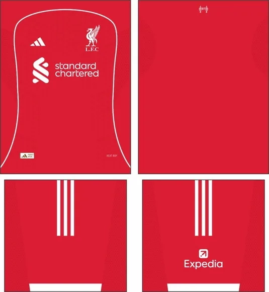 Arte Vetor Camisa Liverpool Local 2025-2026