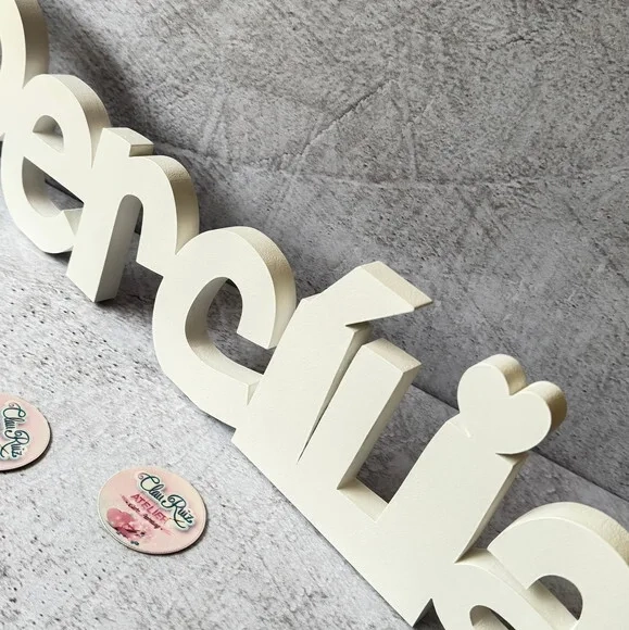 Nome em mdf - Linha Ch - Decoração Bebê e Infantil
