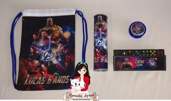 Kit Jogos na Mochila Vingadores Ultimato