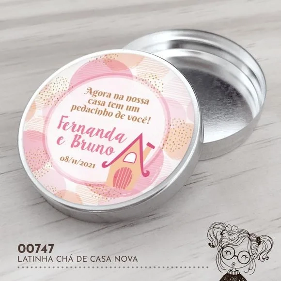 Latinha Adesivada Chá de Casa Nova - 00747