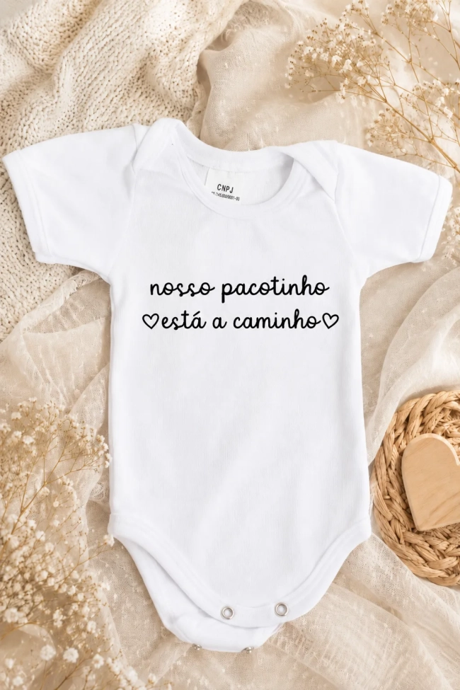 Caixa Anúncio de Gravidez para Papai, Avós e Família | Presente Personalizado com Body Bebê