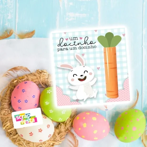 Card para Chocolate Baton/bis Personalizado Festa Páscoa