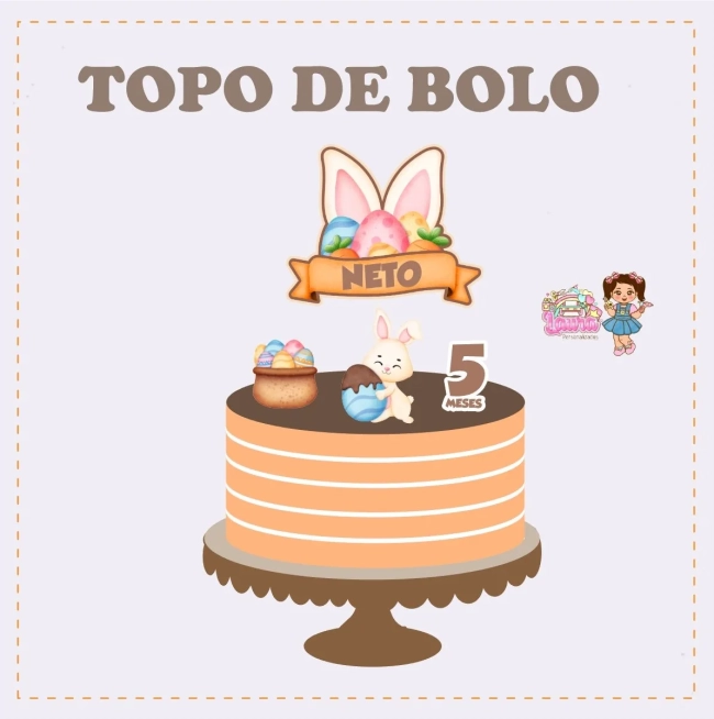 Kit Festa Só Um Bolinho PÁSCOA - Decoração de Festa