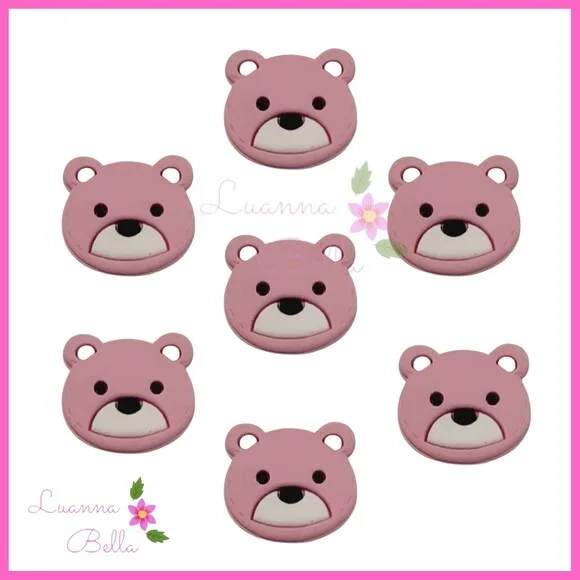 Aplique Emborrachado Ursinha Rosa - Pct c/7unds