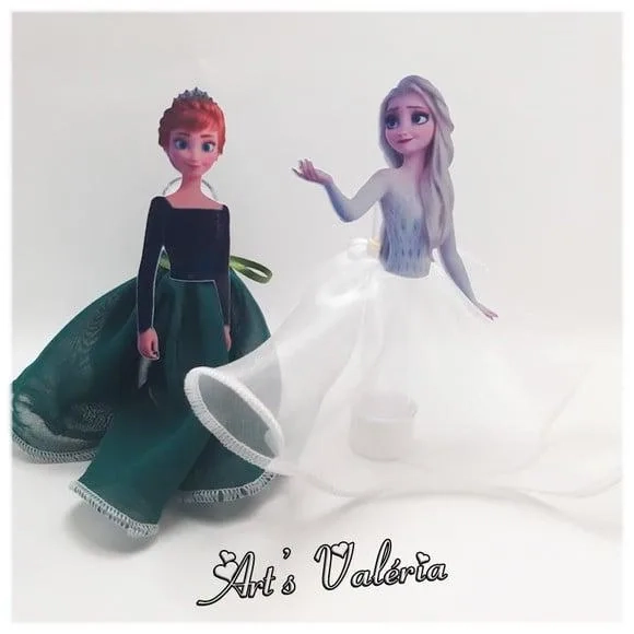 Tubete Frozen 2 Com Saia Organza Cristal - Valor Unitário
