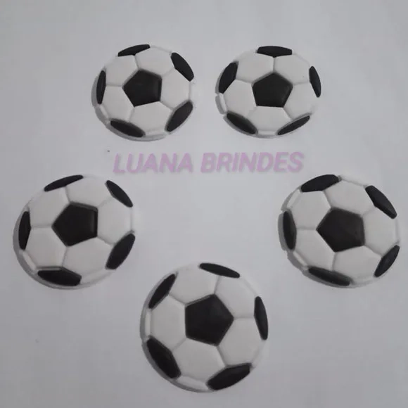 Aplique Emborrachado de Bola de Futebol - Pct C/8 Unidades
