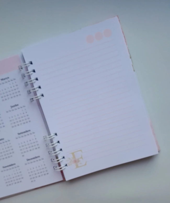 Caderno A5 Alfabeto Floral c/ 100 folhas