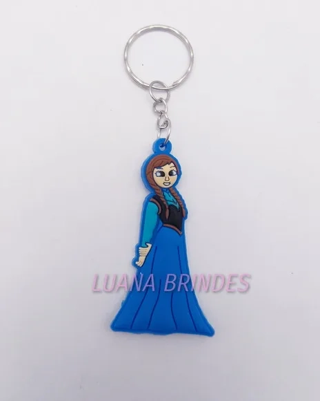 Chaveiros Frozen Emborrachados com Argola - 4 Unidades