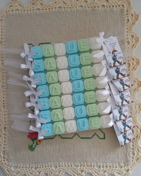 Lembrancinha Maternidade Mini Sabonete Nomes 6 Letras