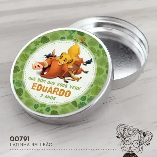 Latinha Adesivada Rei Leão - 00791