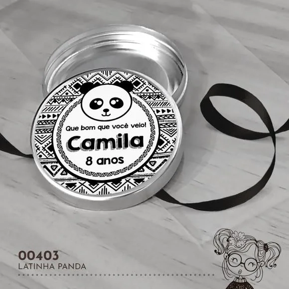 Latinha Adesivada Panda - 00403