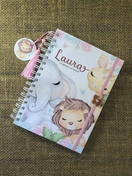 Caderneta de Saúde / Vacinação Personalizada - Safari Rosa
