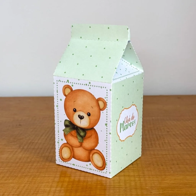 PEGUE E MONTE - Kit Festa CHA DE BEBE URSINHO VERDE - Decoração de Festa | Lembrancinhas | Aniversário | Personalizados