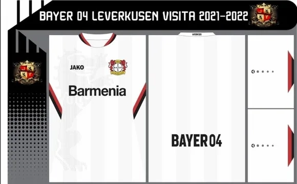 Vetor Da Camisa Bayer 04 Leverkusen Visita 2021-2022