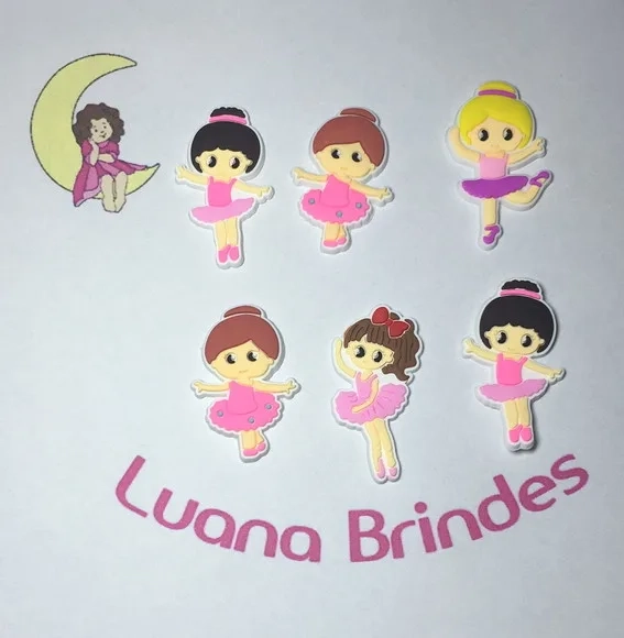 Aplique de Bailarinas Emborrachado Pct C/6 Unidades.