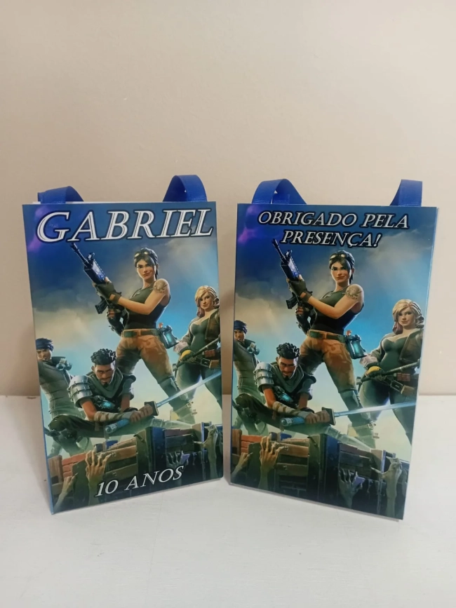 Sacolinhas Personalizadas Fortnite para Lembrancinhas