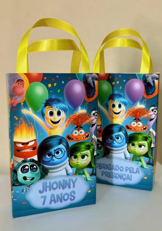 Sacolinhas Personalizadas Divertidamente Lembrancinhas Para Aniversário