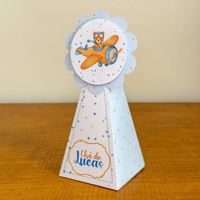 PEGUE E MONTE - Kit Festa CHA DE BEBE URSINHO AZUL - Decoração de Festa | Lembrancinhas | Aniversário | Personalizados