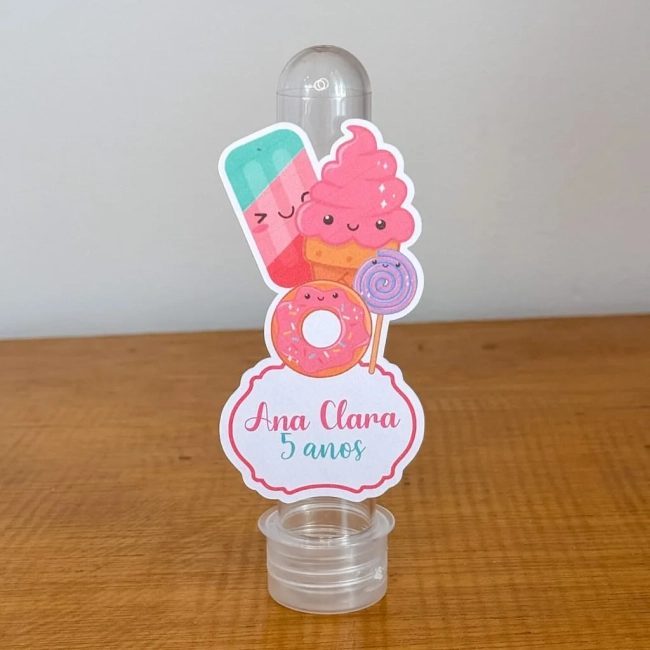 Apliques para Tubetes Personalizados DOCES - Decoração de Festa | Lembrancinhas | Aniversário | Personalizados