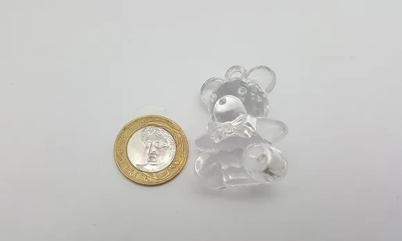 Pingente Ursinho de Acrílico de 4,6cm