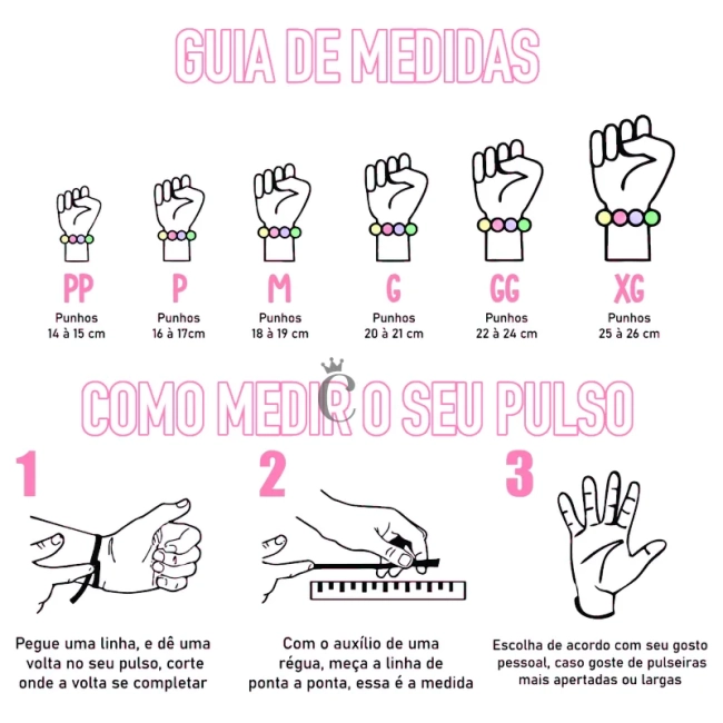 Pulseira de Miçangas - Tema Mar (rosa)
