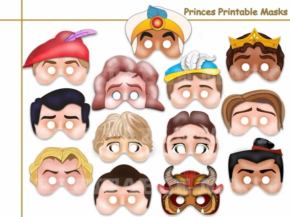 Arquivos em PDF Máscaras dos Principes Disney - Cod 68