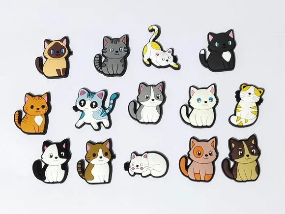 Aplique Gatinhos Emborrachado Pacote com 10 Unidade Variados