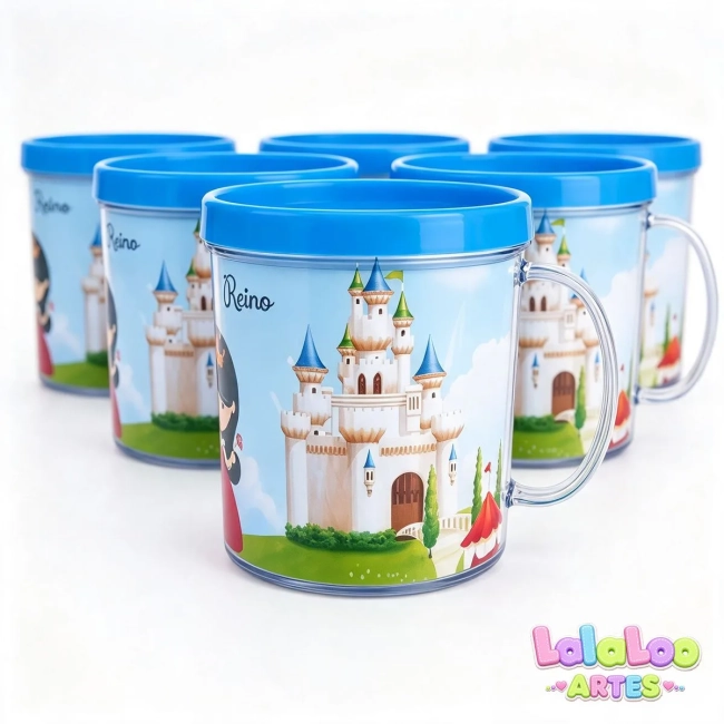 Caneca Príncipes e Princesas do Reino Personalizada