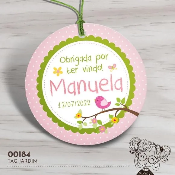 Tag Redonda Jardim Rosa - 00184