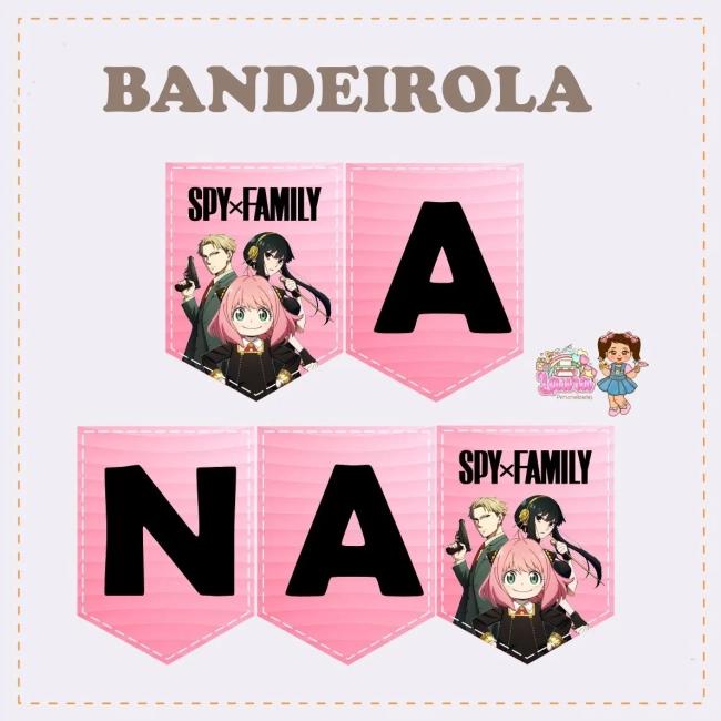 Kit Festa Só Um Bolinho SPYXFAMILY - Decoração de Festa