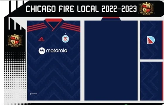 Vetor Da Camisa Chicago Fire Local 2022-2023