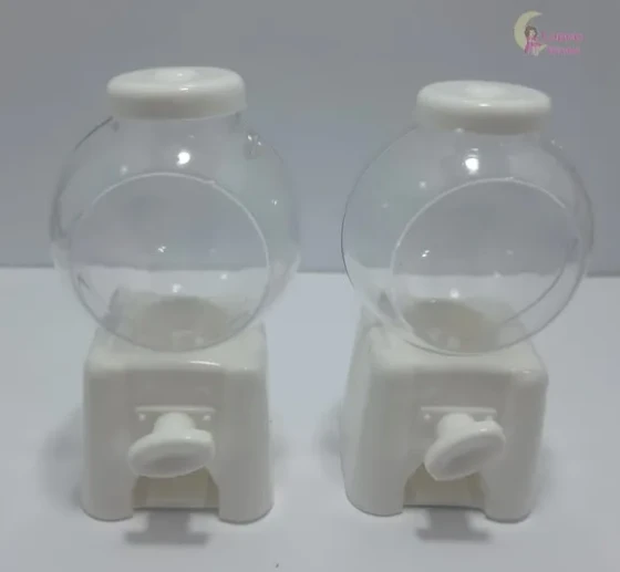 Baleiro Candy Machine Branco - 10cm - pct c/2 unid